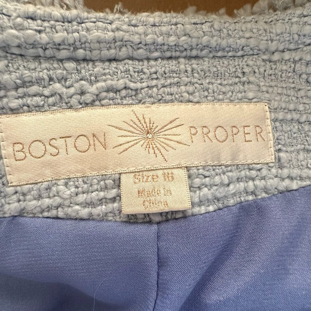 Boston Proper, Vintage jacket, Two tone blue, Size 16 - Picture 13 of 16